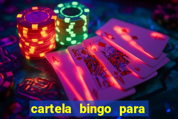 cartela bingo para cha de cozinha imprimir gratis