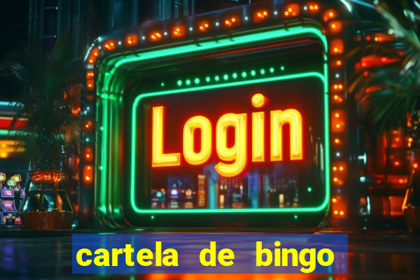 cartela de bingo cha de bebe